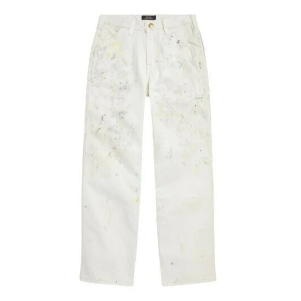 Polo‎ Ralph Lauren Boys 14 Straight Twill Jeans Cream 100% Cotton Premium
